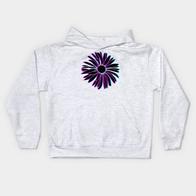 Daisy Flower glitch 3d Kids Hoodie by GeekCastle